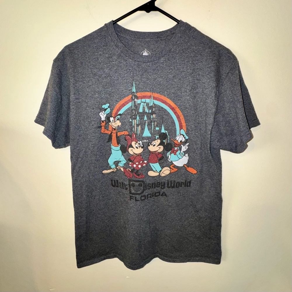 Retro Inspired Walt Disney World Florida Gray T-Shirt